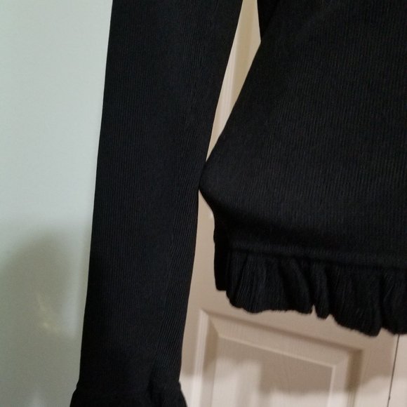 BCBG MAXAZRIA  Ruffled Front Cardigan Jackets - L - Picture 7 of 16